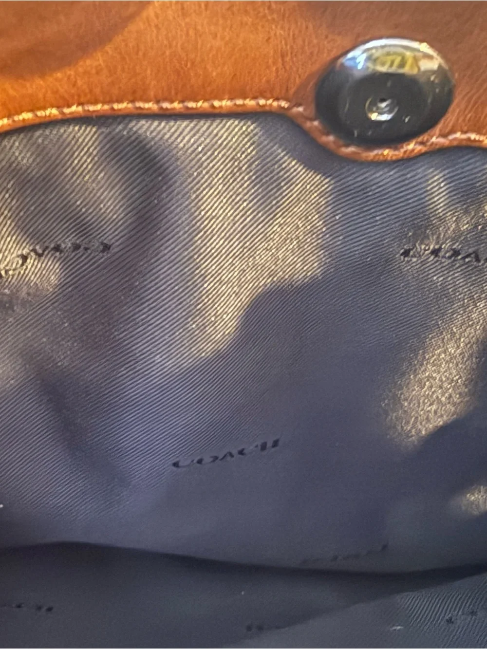 Coach Men's Tan Leather Zip Clutch with Tag